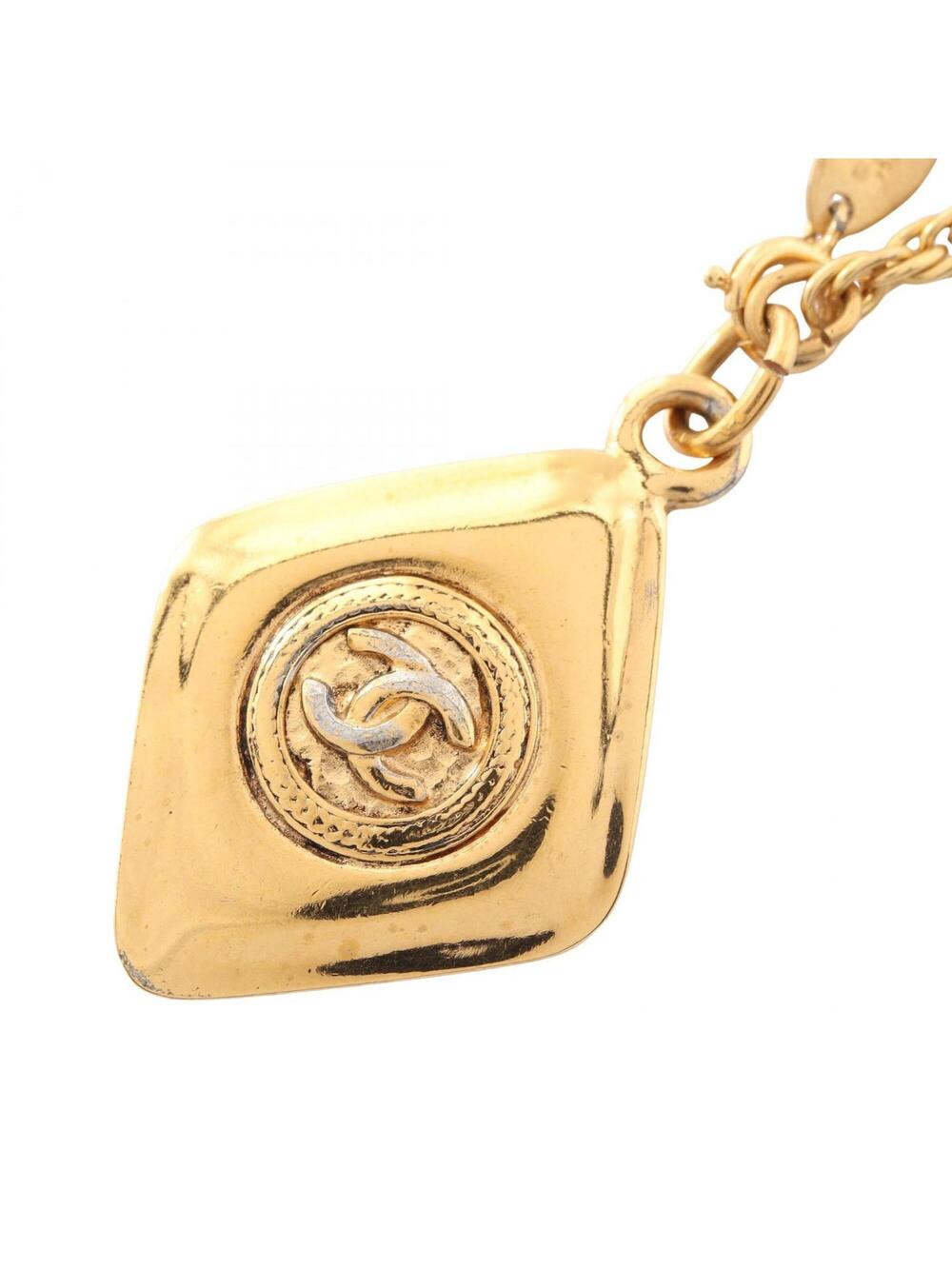 Chanel Cc Logo Pendant Necklace Metal #347283C10B
